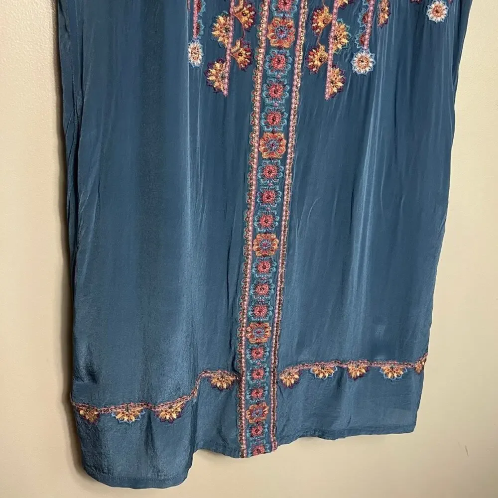 Sundance Garden Melody Beaded Embroidered Bohowestern Dress PS Petite Small - Picture 6 of 12